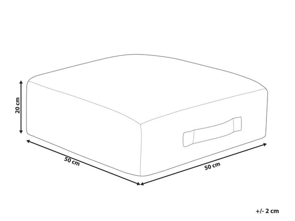 Gulvpute i beige og brun bomull 50 x 50 x 20 cm Abstrakt mønster Firkantet sittepute i stoff