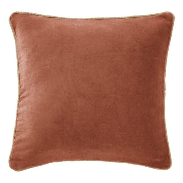 Kudde med avtagbart överdrag 45 x 45 cm "César" Cotton Velvet - César Terracotta