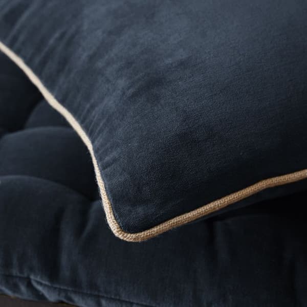 Avtagbar flätad kudde 45 x 45 cm "César" Cotton Velvet - César Minuit