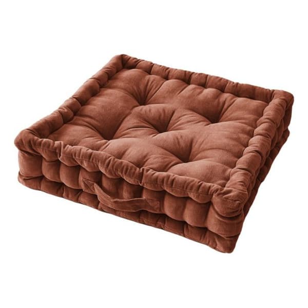 Golvkudde 50 x 50 cm "César" Cotton Velvet - César Terracotta