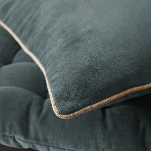 Avtagbar kudde med galonfinish 45 x 45 cm "César" Bomullssammet