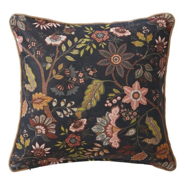 Avtagbart tryckt kuddfodral 45 x 45 cm & 40 x 60 cm "Alix" bomullssammet - fylld kudde 45 x 45 cm