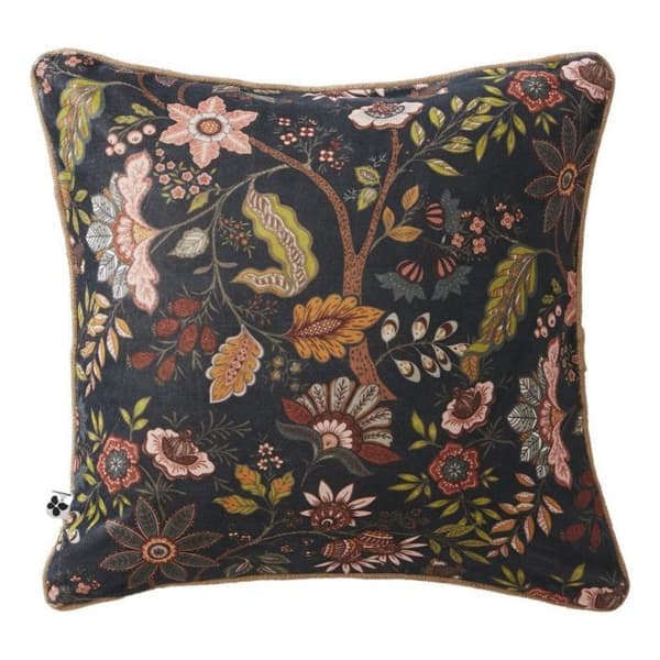 Avtagbart tryckt kuddfodral 45 x 45 cm & 40 x 60 cm "Alix" bomullssammet - fylld kudde 45 x 45 cm