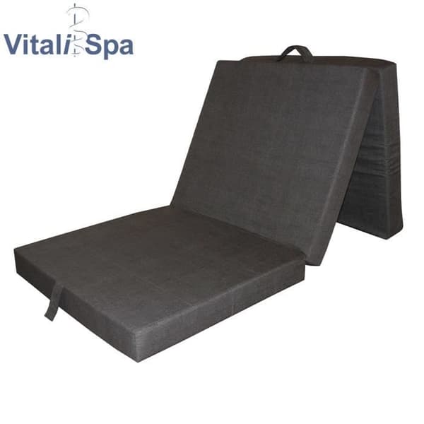 VitaliSpa hopfällbar madrass hopfällbar madrass gästsäng säng solstol madrass resesäng antracit
