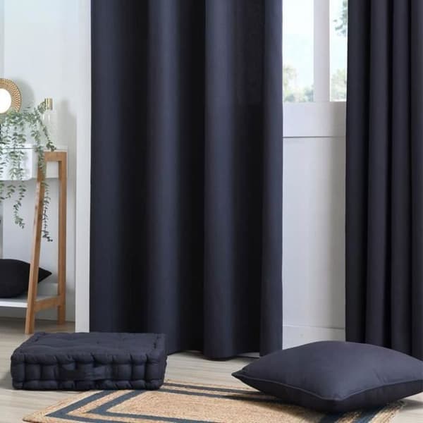 Golvkudde i bomullsatin - OXFORD - Carbon
