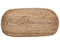 Miniatyrbild 4 av 6: Golvkudde Beige Jute EPS Pärlor Fyllning 70 x 40 x 20 cm Rund Boho Stil Hemtillbehör