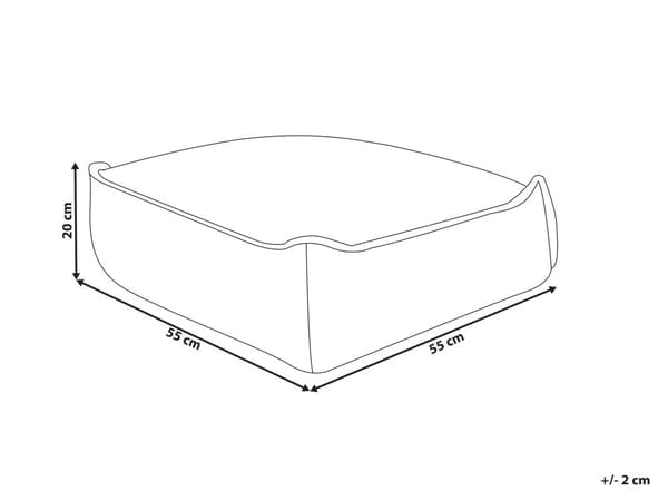 Golvdyna Persikorosa Bomull 55 x 55 x 20 cm Fyrkantig Tyg Sammet Struktur Ribbad Manchester Sittpuff