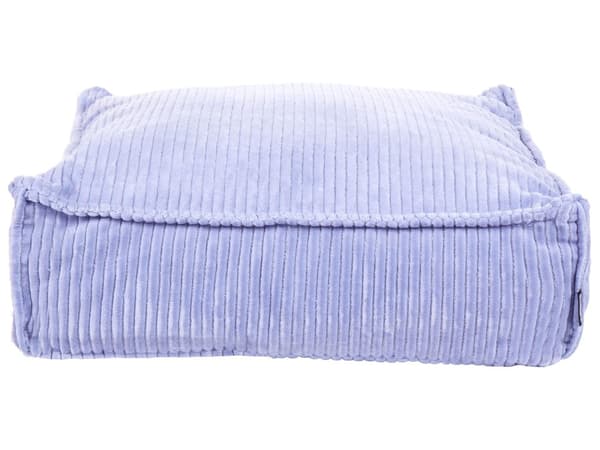 Gulvpude Lavendel Bomuld 55 x 55 x 20 cm Square Firkantet stof Fløjlsstruktur Ribbet fløjl Sædehynde
