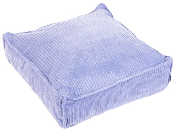 Gulvpude Lavendel Bomuld 55 x 55 x 20 cm Square Firkantet stof Fløjlsstruktur Ribbet fløjl Sædehynde