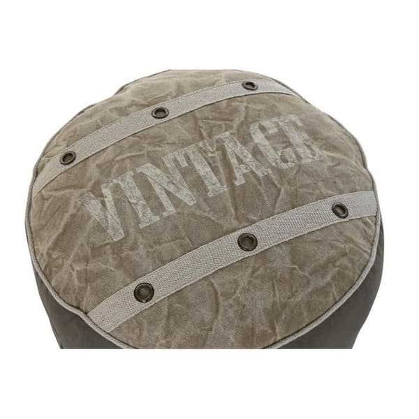 golvkudde beige polyester bomull vintage läder (50 x 50 x 34 cm) - Färg: GULD