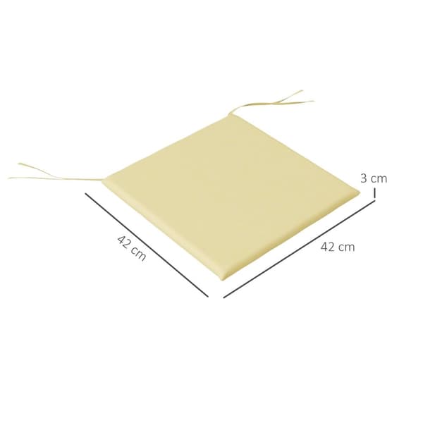 ROTZ SET AV 6 utomhus trädgårdsstoldynor - Sitsdynor - Stolkuddar - Optimal komfort - 42L X 42W X 3H CM - Brun