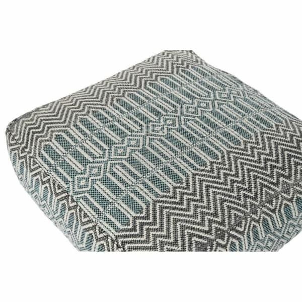 golvkudde ränder blå polyester bomull mint aluminium vit grön (60 x 60 x 25 cm)