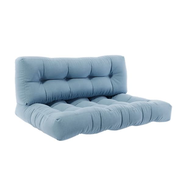 Vicco Flocken palettkuddset, Isblå, 120 x 80 cm 2 delar