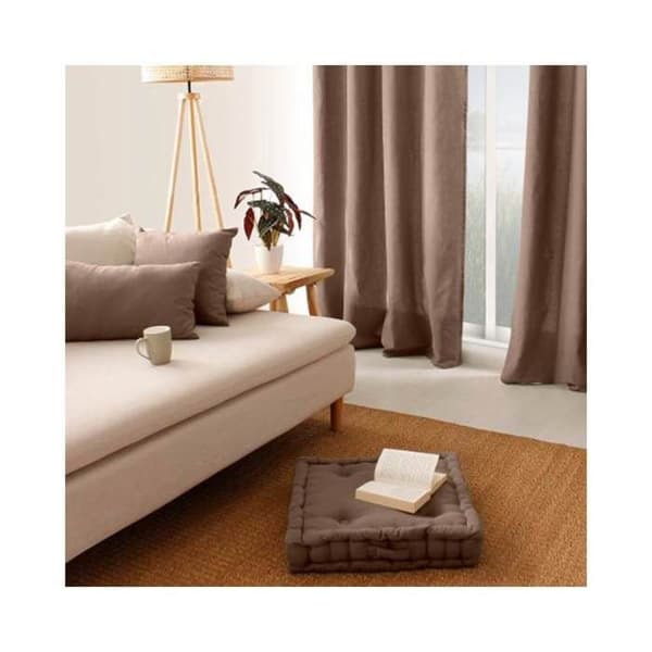 Golvkudde - Taupe - 50 x 50 cm - 100 % bomull - Bekväm - Dekorativ