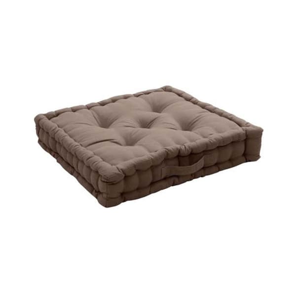 Golvkudde - Taupe - 50 x 50 cm - 100 % bomull - Bekväm - Dekorativ