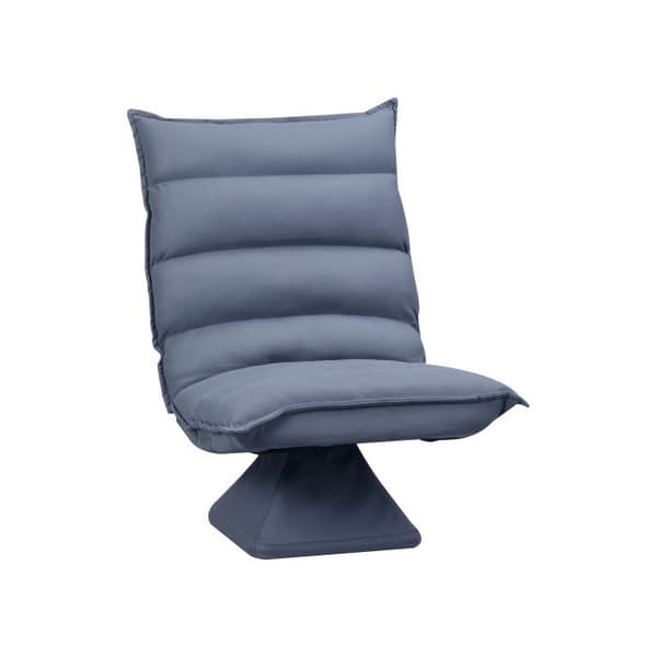 HOMCOM golvsoffa Snurrande meditationsstol Avkopplingsstol i mikrofiber Grå 62x62x95 cm