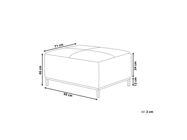 Ottoman Beige Äkta läder Stoppad Fotpall Rektangulär Minimalistisk Modern