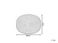 Miniatyrbild 3 av 6: Puff Ottoman Rosa Stickad bomull EPS-pärlor Fyllning Rund Liten fotpall 40 x 25 cm