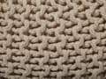 Miniatyrbild 6 av 6: Sittpuff Ottoman Beige 50 x 35 cm Bomull Fyllning Rund Fotpall