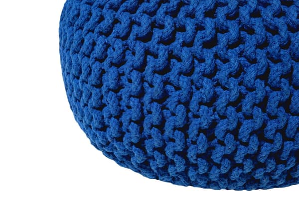 Rahi laivastonsininen puuvilla ⌀ 40 x 25 cm neulottu pyöreä EPS-helmirae moderni boho tyyli