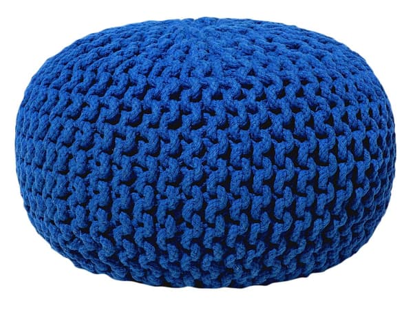 Rahi laivastonsininen puuvilla ⌀ 40 x 25 cm neulottu pyöreä EPS-helmirae moderni boho tyyli