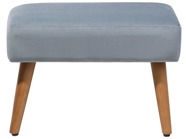Jakkara harmaa 50 x 35 x 30 cm sametti kumipuujalat suorakulmio kevyt skandinaavinen