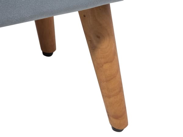 Jakkara harmaa 50 x 35 x 30 cm sametti kumipuujalat suorakulmio kevyt skandinaavinen