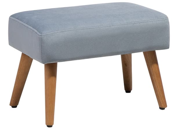 Jakkara harmaa 50 x 35 x 30 cm sametti kumipuujalat suorakulmio kevyt skandinaavinen