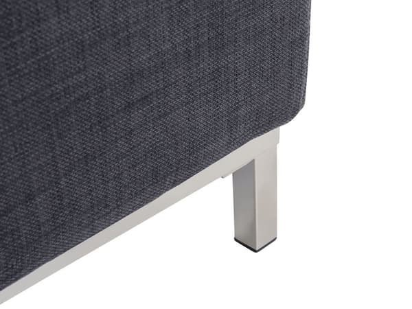 Rahi tummanharmaa kangas verhoiltu metallijalat 95 x 71 x 46 cm suuri suorakulmio perinteinen tyyli