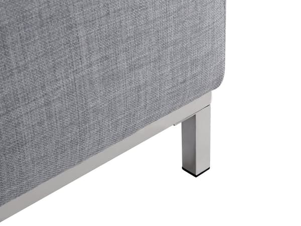 Rahi vaaleanharmaa kangas verhoiltu metallijalat 95 x 71 x 46 cm suuri suorakulmio perinteinen tyyli