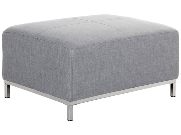 Rahi vaaleanharmaa kangas verhoiltu metallijalat 95 x 71 x 46 cm suuri suorakulmio perinteinen tyyli