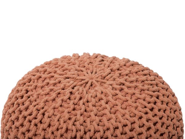 Puff Ottoman Koppar Stickad bomull EPS-pärlor Fyllning Fyrkantig liten fotpall 40 x 25 cm