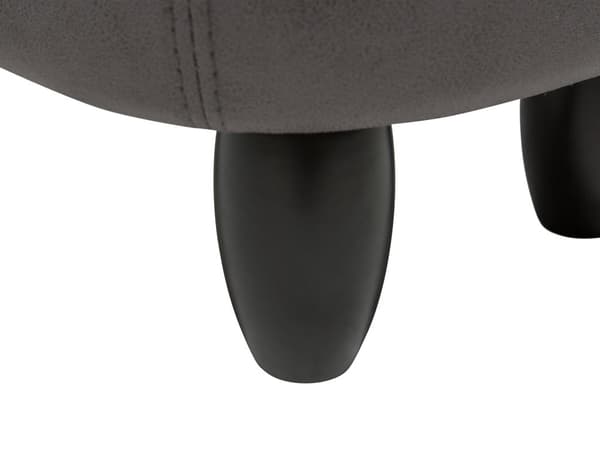 Barnpall med förvaring Mörkgrå Konstläder Träben Barnrum Sittpuff