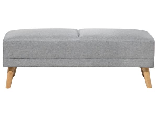 Rahi vaaleanharmaa 128 x 55 cm kangas puujalat tuftattu suorakulmio moderni