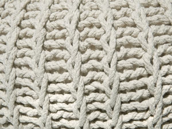 Rahi beige puuvilla ⌀ 50 x 35 cm neulottu pyöreä EPS-helmirae moderni boho tyyli