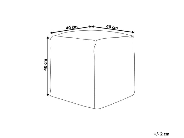 Rahi oranssi 40 x 40 x 40 cm puuvilla EPS-helmet raidallinen neliö skandinaavinen