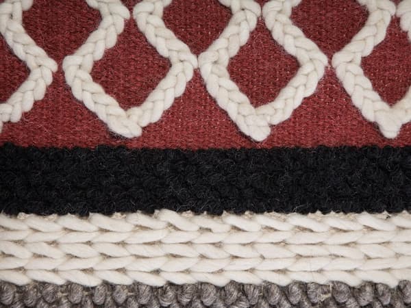 Puff Flerfärgad Bomull Flätad Makramé Boho Rustik