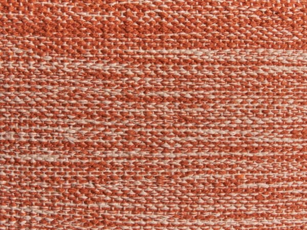 Puff Orange och Vit Bomull 3 Stripes Kub Boho Skandinavisk