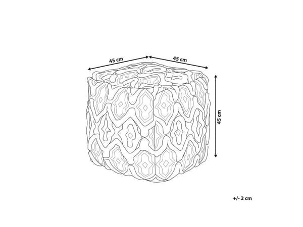 Puf Sort og Hvid Bomuld og Uld Flettet med EPS Kugler 45x45 cm Håndlavet Geometrisk Mønster Komfortabel Firkantet med Multifunktion