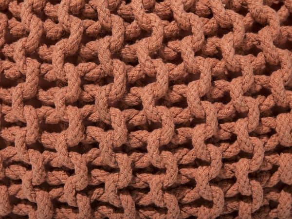 Puf kobberstrikket bomuld EPS-perler, fyld Rund lille fodskammel 50 x 35 cm