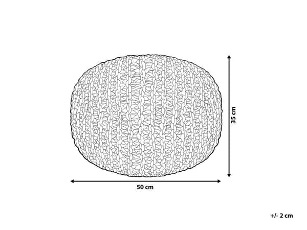Puf Smaragdgrøn Strikket Bomuld 50x35cm Boho Moderne Design Rund Grøn Fodskammel Skammel Fodstøtte Siddepuf Nyt Hjem Boligindretning Sæde Stue
