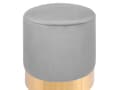 Miniatyrbillede 4 af 7: Puf Polyester Velour Lysegrå Guld ø 39 cm Rund Moderne Glam Design Skammel Fodskammel Fodstøtte Sæde Boligindretning Stue Soveværelse Møbel
