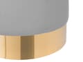 Miniatyrbillede 5 af 7: Puf Polyester Velour Lysegrå Guld ø 39 cm Rund Moderne Glam Design Skammel Fodskammel Fodstøtte Sæde Boligindretning Stue Soveværelse Møbel