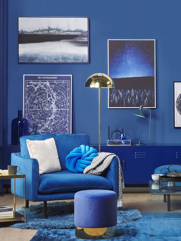 Puf Polyester Velour Marineblå Guld ø 39 cm Rund Moderne Glam Design Navy Blå Skammel Fodskammel Fodstøtte Sæde Boligindretning Nyt Hjem Stue