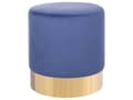 Miniatyrbillede 1 af 9: Puf Polyester Velour Marineblå Guld ø 39 cm Rund Moderne Glam Design Navy Blå Skammel Fodskammel Fodstøtte Sæde Boligindretning Nyt Hjem Stue