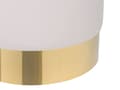 Miniatyrbild 5 av 7: Sittpuff Rosa sammet Rund Dressing Puff Glam Pall med Guld