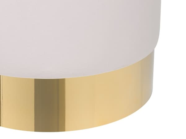 Sittpuff Rosa sammet Rund Dressing Puff Glam Pall med Guld
