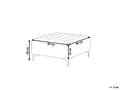 Miniatyrbillede 3 af 6: Ottoman Fodskammel Mørkegrå Polyester med Skumfyld og Sølv Krom Metalben 41 x 80 x 80 cm Klassisk Moderne Tuftet Siddeplads Stueindretning