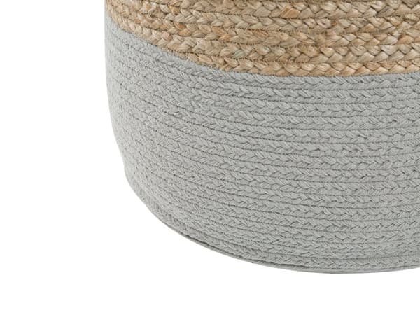 Rahi vaaleanharmaa beige ⌀ 46 x 48 cm puuvilla juutti pyöreä polystyreenihelmitäyte boho moderni