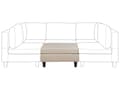 Pikkukuva 5 / 8: Rahi beige kangas verhoiltu puujalat 76 x 76 x 39 cm neliö moderni tyyli